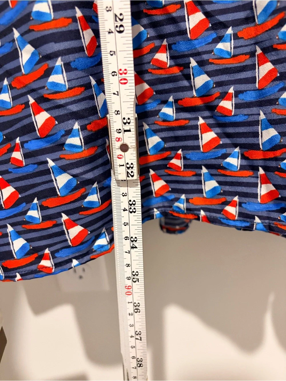 Nautical Print Slip Dress - Size L (Like New)